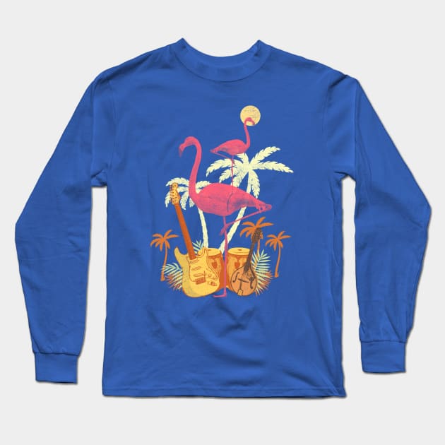 TROPICAL CITY Long Sleeve T-Shirt by Showdeer